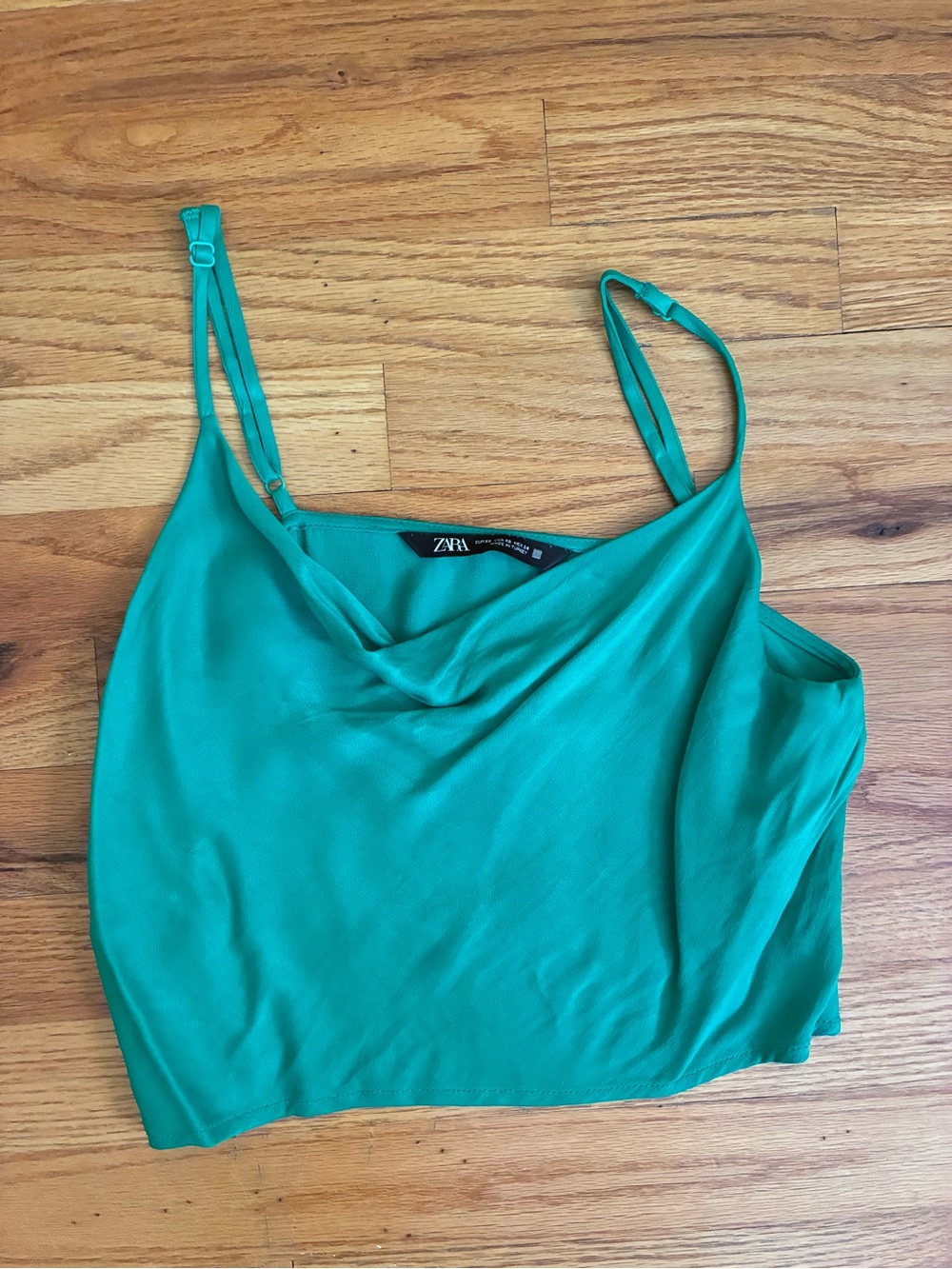 Zara Green Cowl Neck Camisole